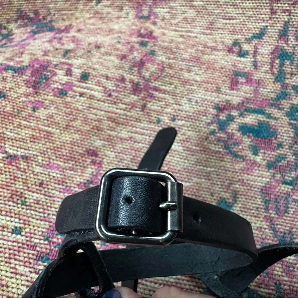 MADEWELL Boardwalk Black Leather Ankle‎ Strap Sandal size 7.5 - Picture 11 of 11